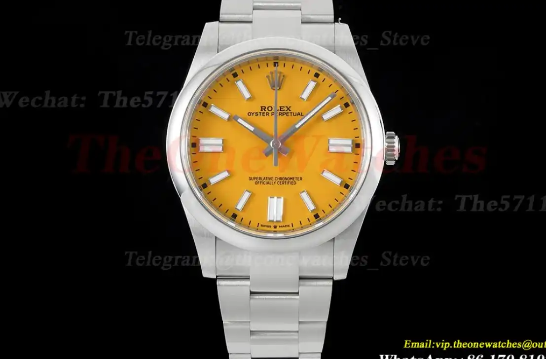 Oyster Perpetual 124300 41mm SS SS Yellow Dial VSF VS3230