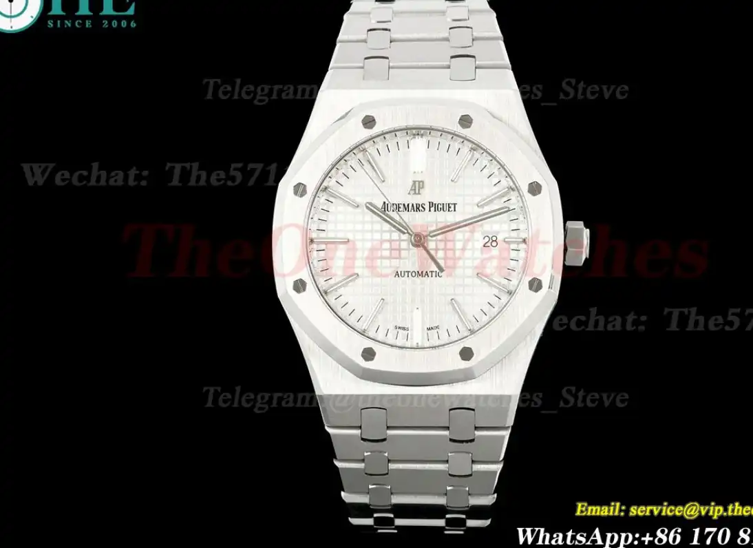 Royal Oak 15400 41mm SS SS White Dial TKF SA3120 Super Clone