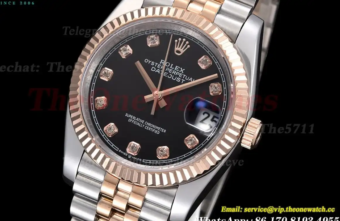 Datejust 126231 36mm Jub RG SS Black Dia GDF MY8215