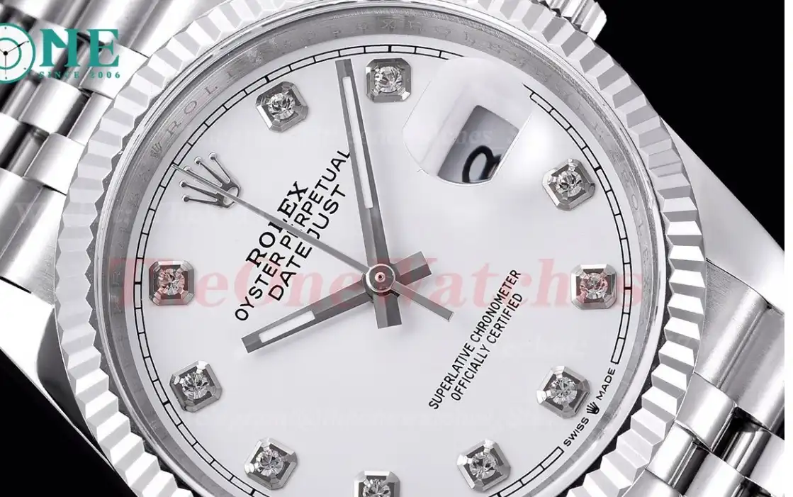 Datejust 126234 36mm Jubilee 904L SS SS White Dia GMF VR3235