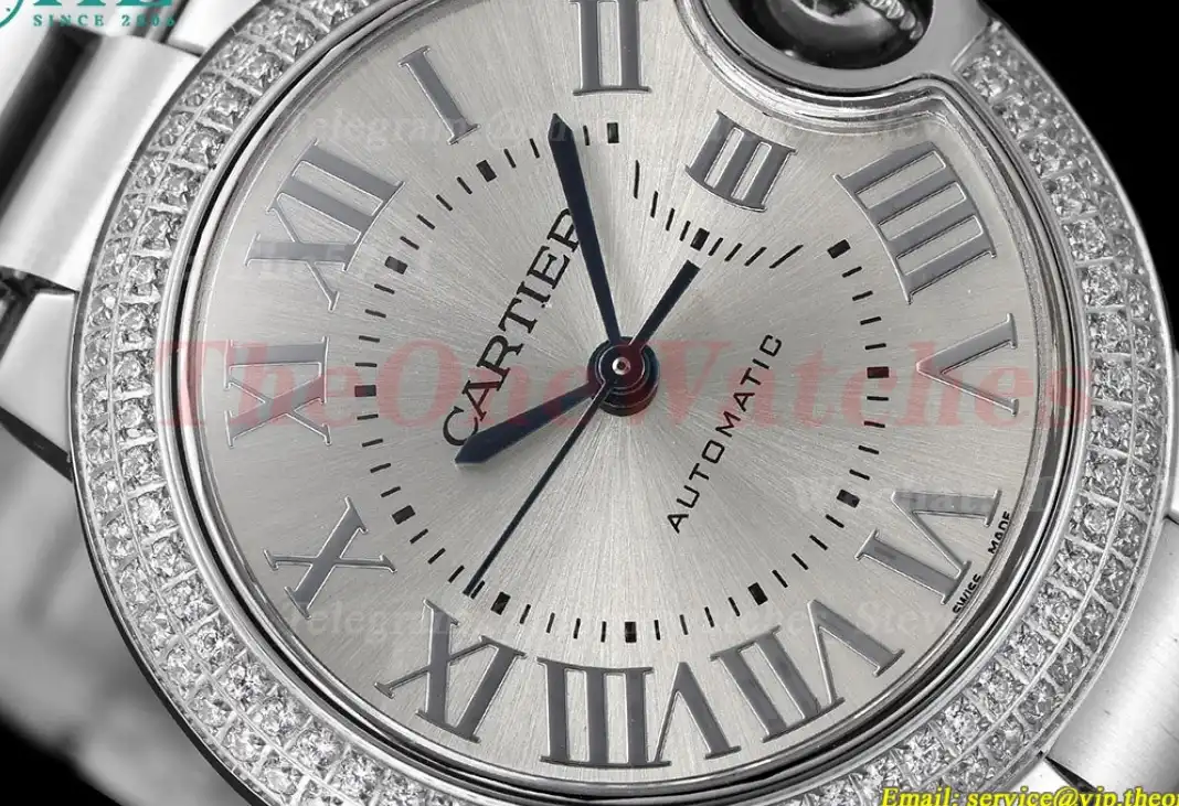 Ballon Bleu De Cartier 33mm SS SS Silver Rmn GDF NH05