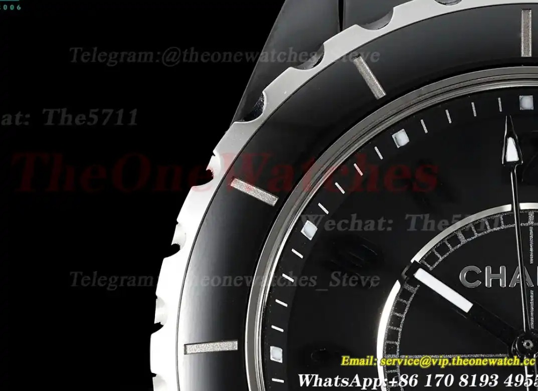 J12 38mm Black Ceramic Cer Black Num HTF A2892