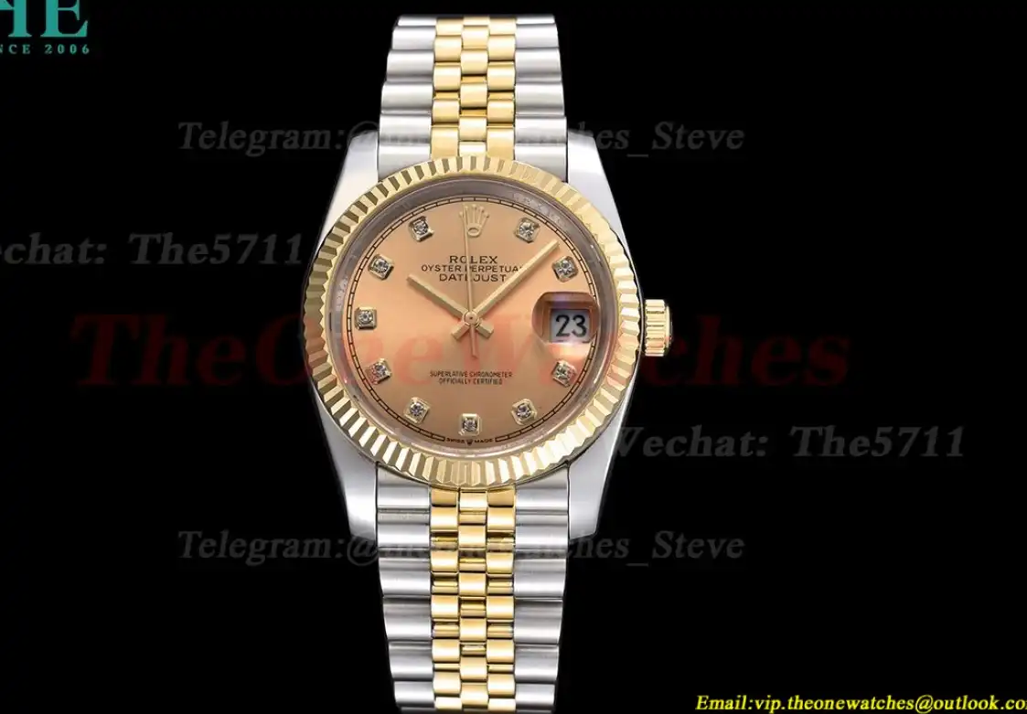 Datejust 126233 36mm Jub SS YG Rose Gold Dial Dia GDF MY8215