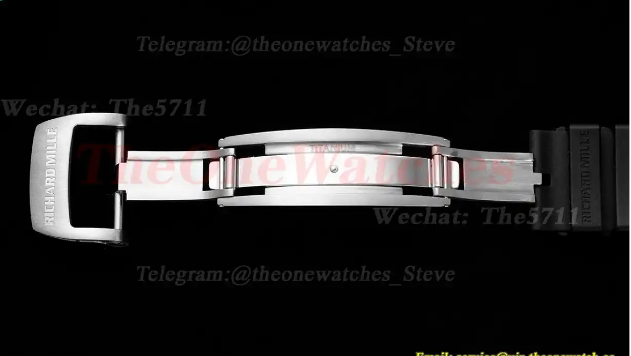 RM055 NTPT RU Wht Red Rehaut on Black Rubber Strap ZF RMUL2 Super Clone