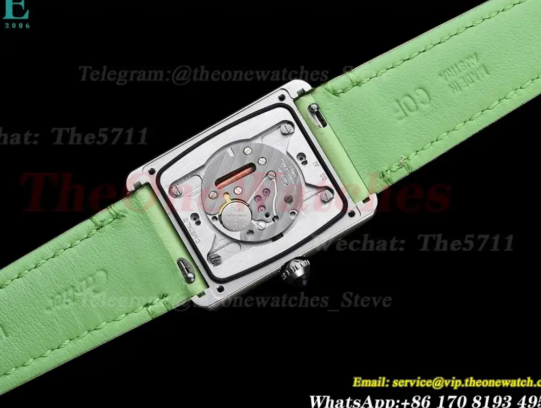 Tank Must SS LE White Dial On Bright Green Leather Strap K11F Quartz