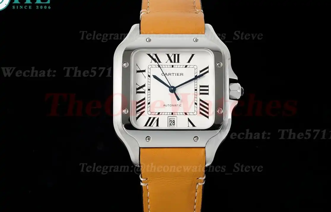 Santos De Cartier 40mm XL Yellow SS LE White Dial AF MY9015