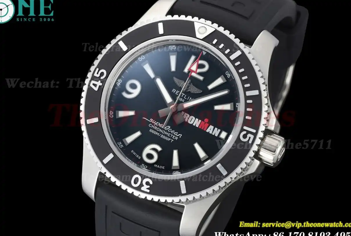 Superocean Ironman 44mm SS RU Black Dial BLSF A2824