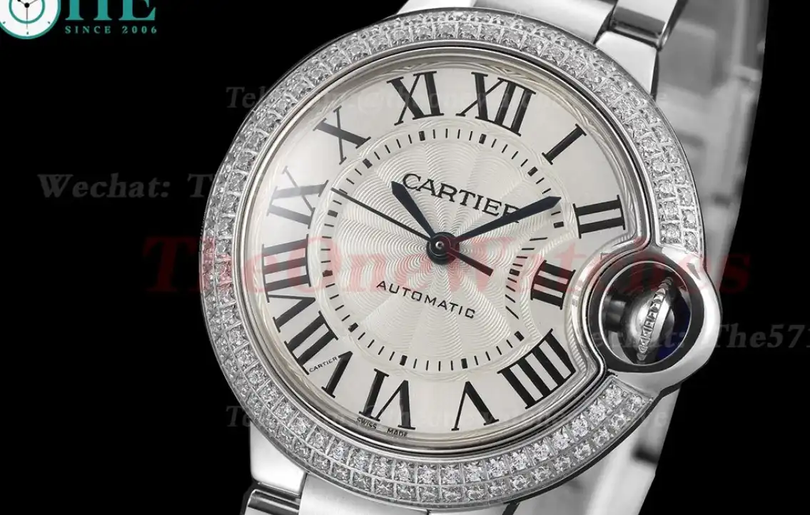 Ballon Bleu De Cartier 33mm SS SS White Rmn GDF NH05