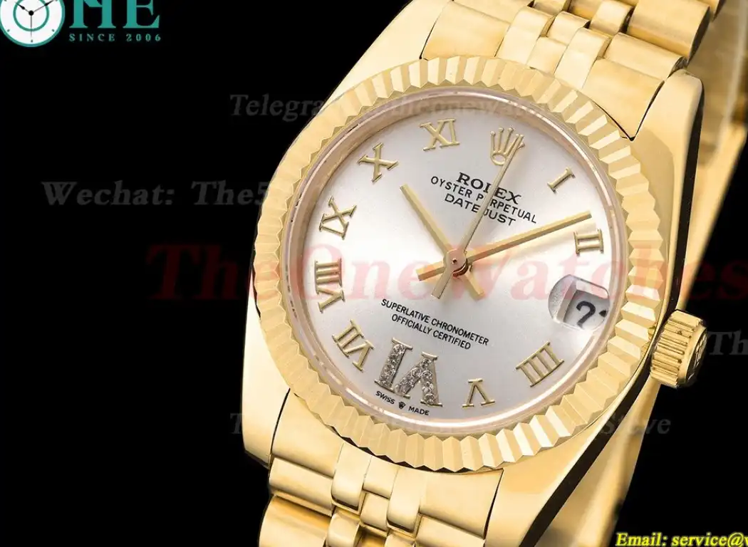 Datejust 28mm Jub YG YG Silver Rmn GDF MY8215