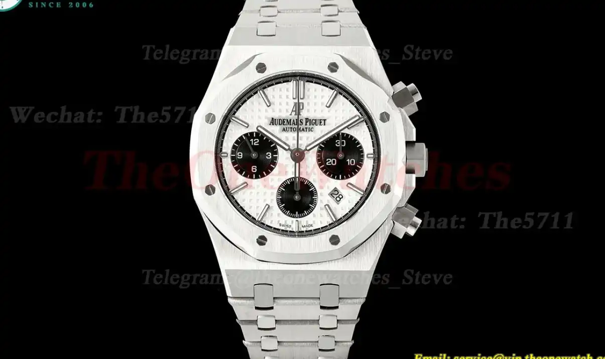 Royal Oak Chrono 26331ST 41mm SS SS White Blk BF A7750