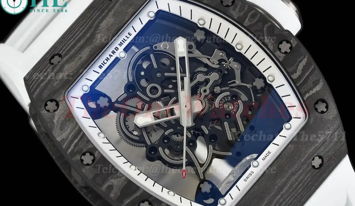 RM055 White NTPT RU Skeleton Dial APS RMUL2 Super Clone