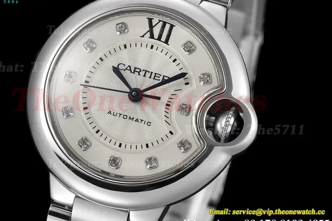 Ballon Bleu De Cartier 33mm SS SS White Diamond GDF NH05