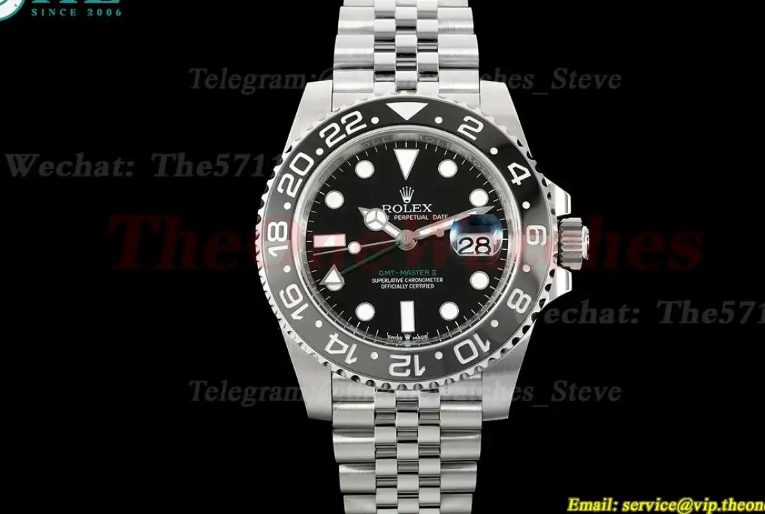 GMT Master II 126710 Bruce Wayne Jub 40mm SS SS Black Dial EWEF V2 SH3285