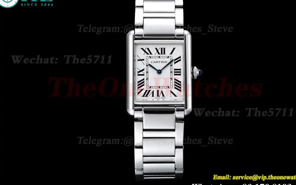 Tank Must 25.5MM White Dial On SS Bracelet K11F Quartz