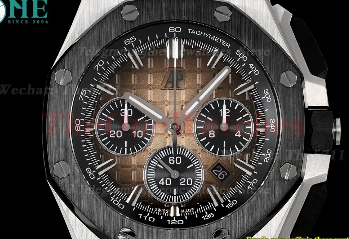 Royal Oak Offshore Chrono 43mm SS RU Brown Black APF A7750