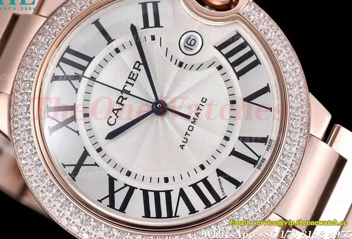 Ballon Bleu De Cartier 42mm Dia RG RG White Dial GDF MY8215