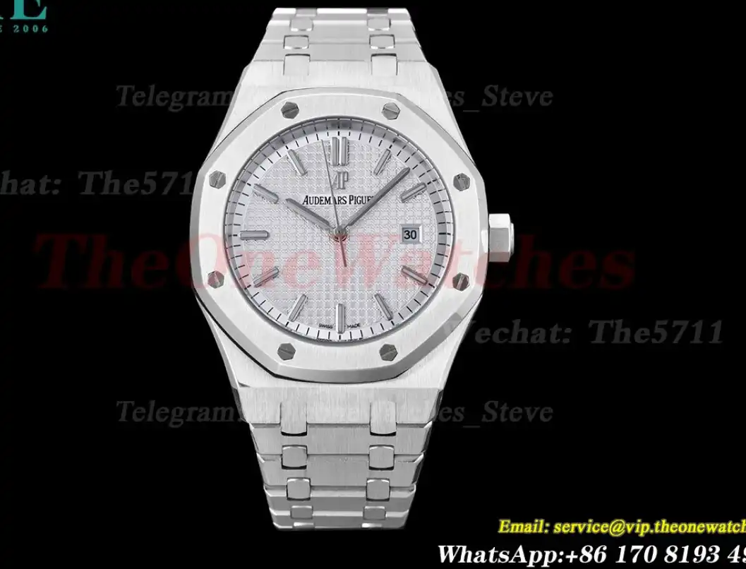 Royal Oak 15500 41mm SS SS Silver Dial GDF MY8215