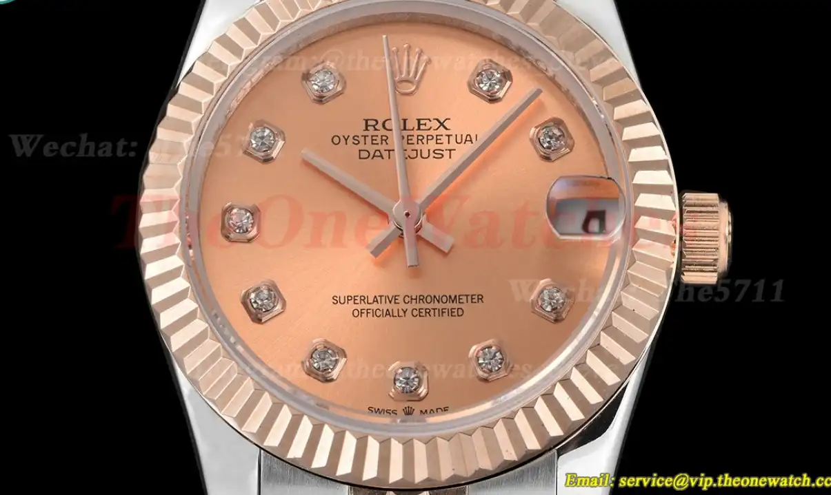 Datejust 28mm RG SS Rose Gold Dia GDF MY8215