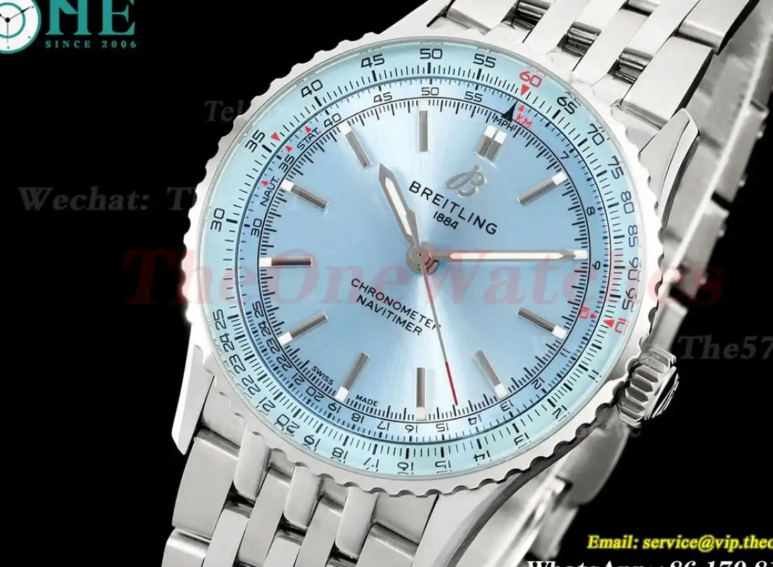 Navitimer 1 2024 41mm Date SS SS Ice Blue Dial TF A2824