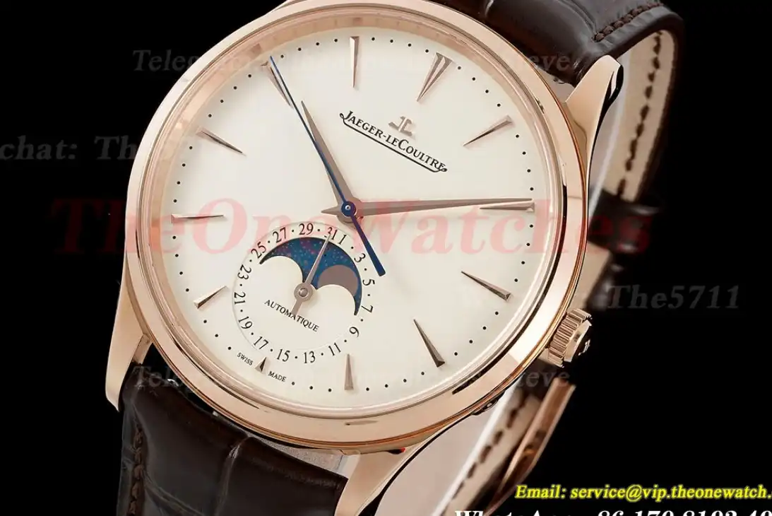 Master Ultra Thin Moonphase RG LE White Stk APS A925 Super Clone