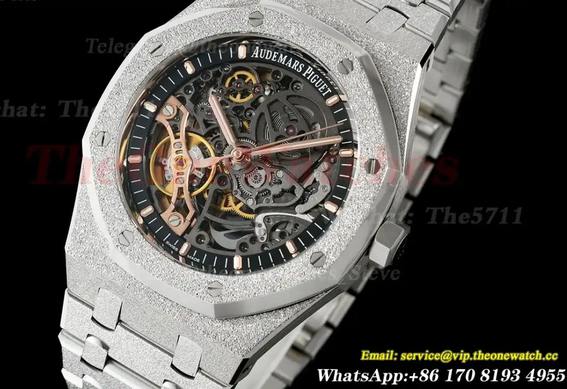 Royal Oak 15407 Frosted 41mm SS SS Skeleton Dial THBF SH3132 Super Clone