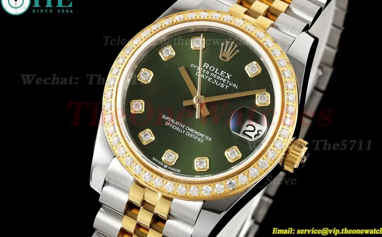 Datejust 278273 31mm Jub Dia YG SS Green Dia JARF A2236