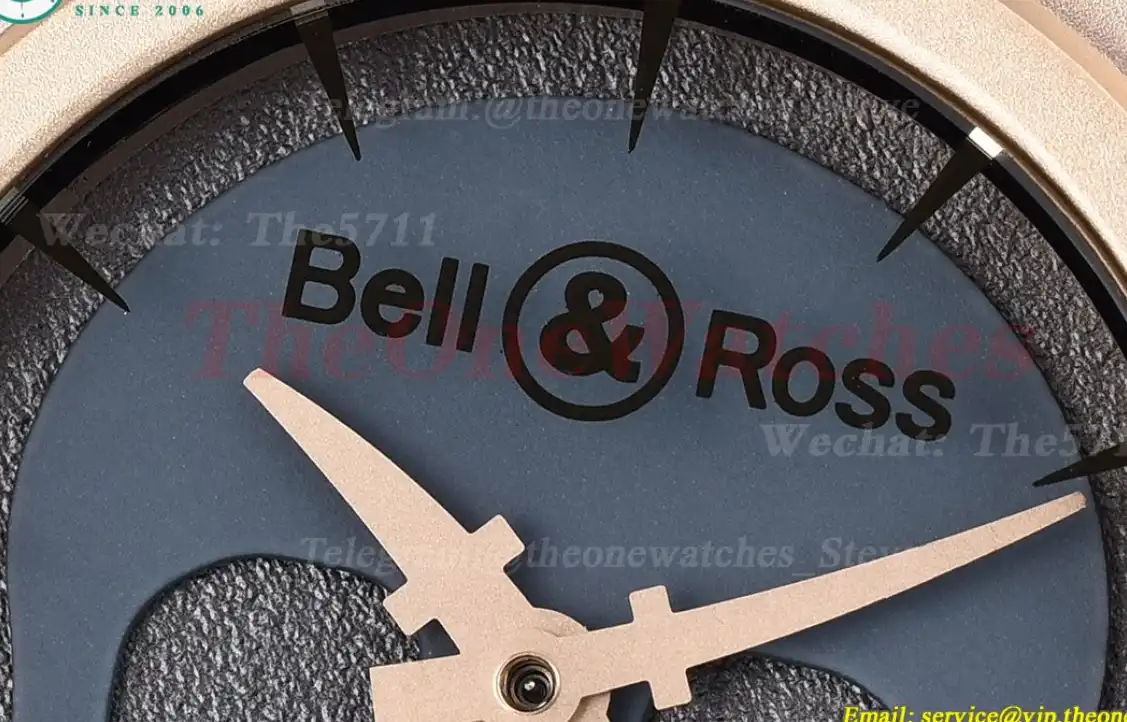 Bell & Rose Instruments BR01 46mm Bronze Case on Black Leather Strap BRSF A2824