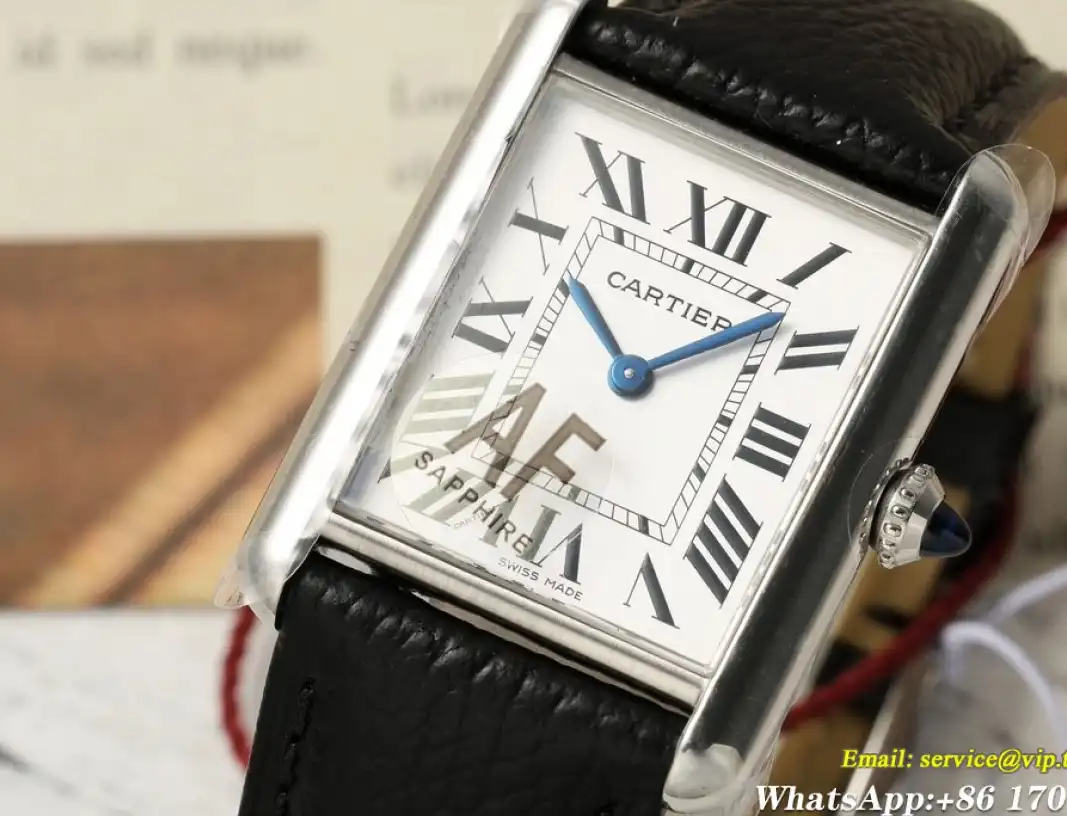 Cartier - Tank Must 25.5mm White Dial on Lychee Grain Leather AF Quartz