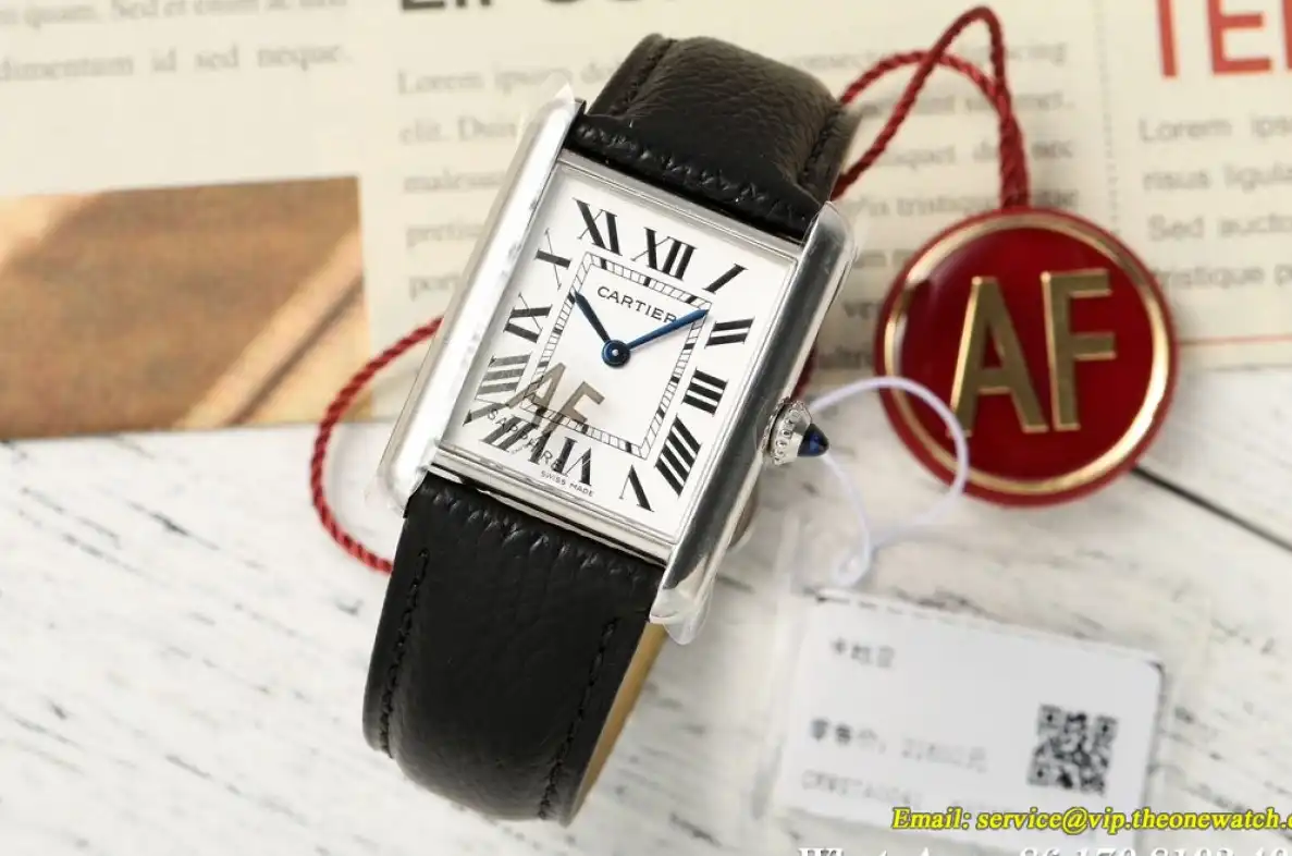 Cartier - Tank Must 25.5mm White Dial on Lychee Grain Leather AF Quartz