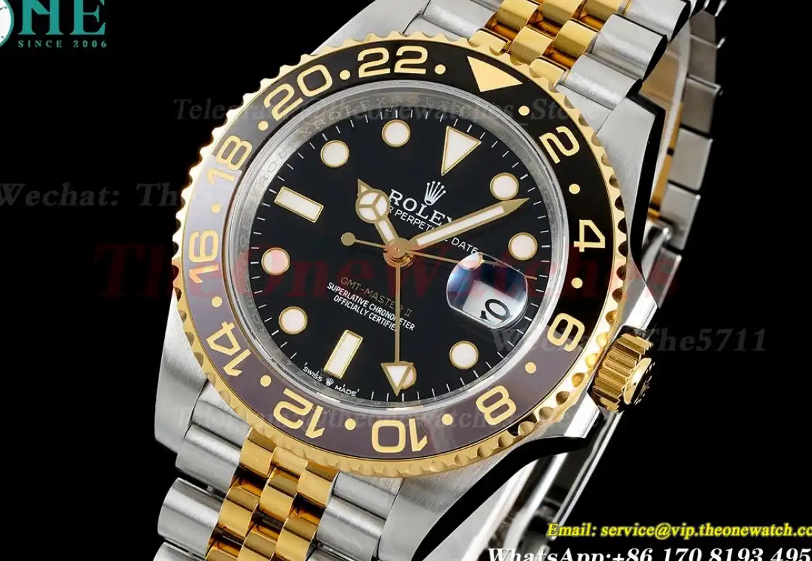 GMT Master II 126713 GRNR SS YG Black Brown APF VR3285