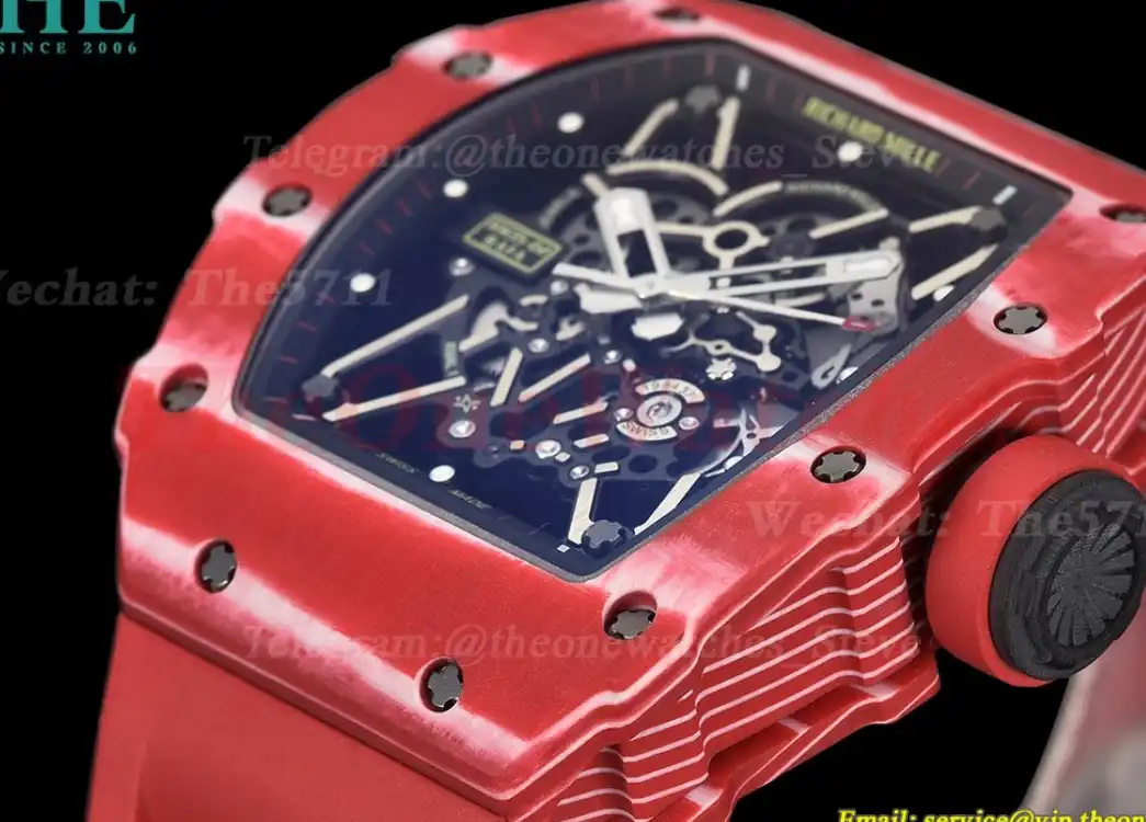 RM035-02 NTPT RU Skeleton Dial on Red Strap ZF V5 NH05A