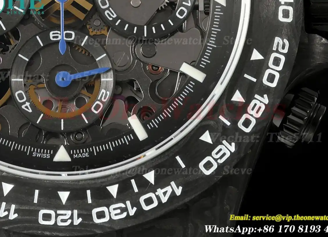 Daytona Diw 40mm Blue Carbon NY Skeleton Dial N6F DD4801