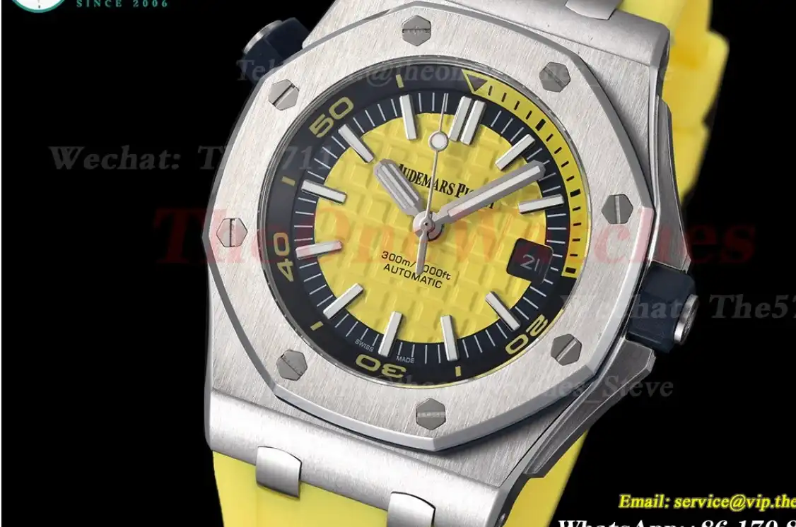 Royal Oak Offshore Diver 15710 42mm SS RU Yellow Stk GDF MY8215