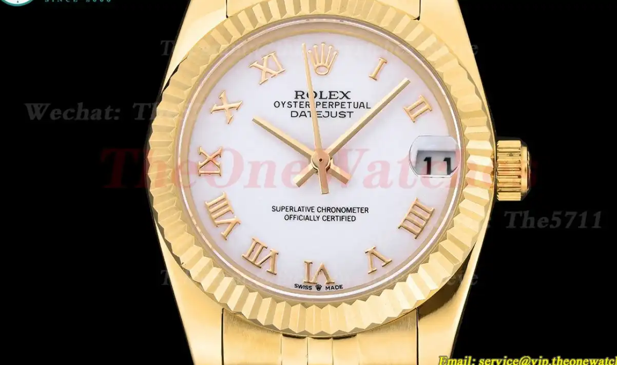 Datejust 28mm Jub YG YG White Dial GDF MY8215