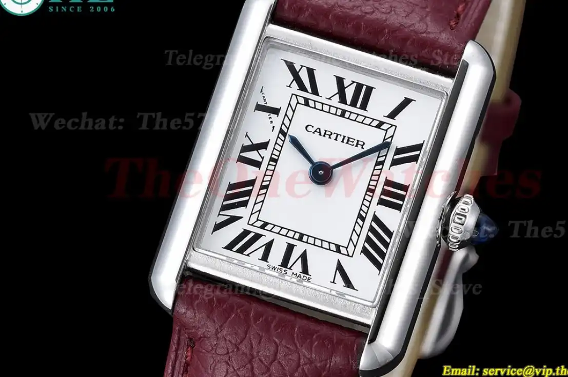 Tank Must Small SS LE White dial On Red Leather Strap K11F Quartz