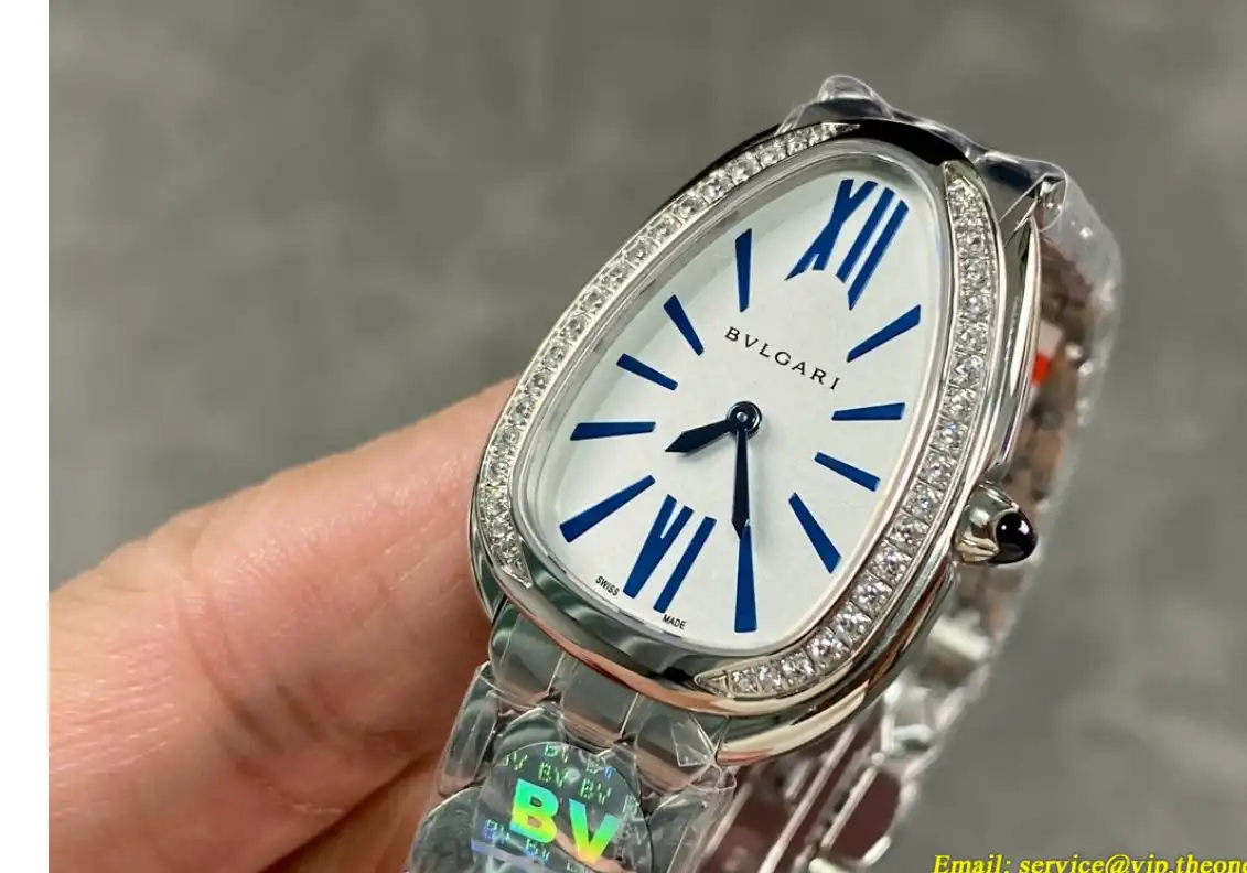 Serpenti Seduttori 33mm Dia SS SS White Dial BVF Swiss Qtz