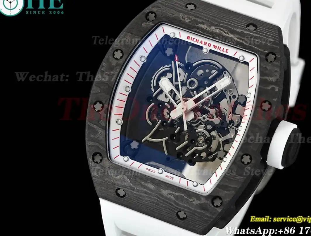 RM055 White Crown NTPT RU Skeleton Dial APS RMUL2 Super Clone