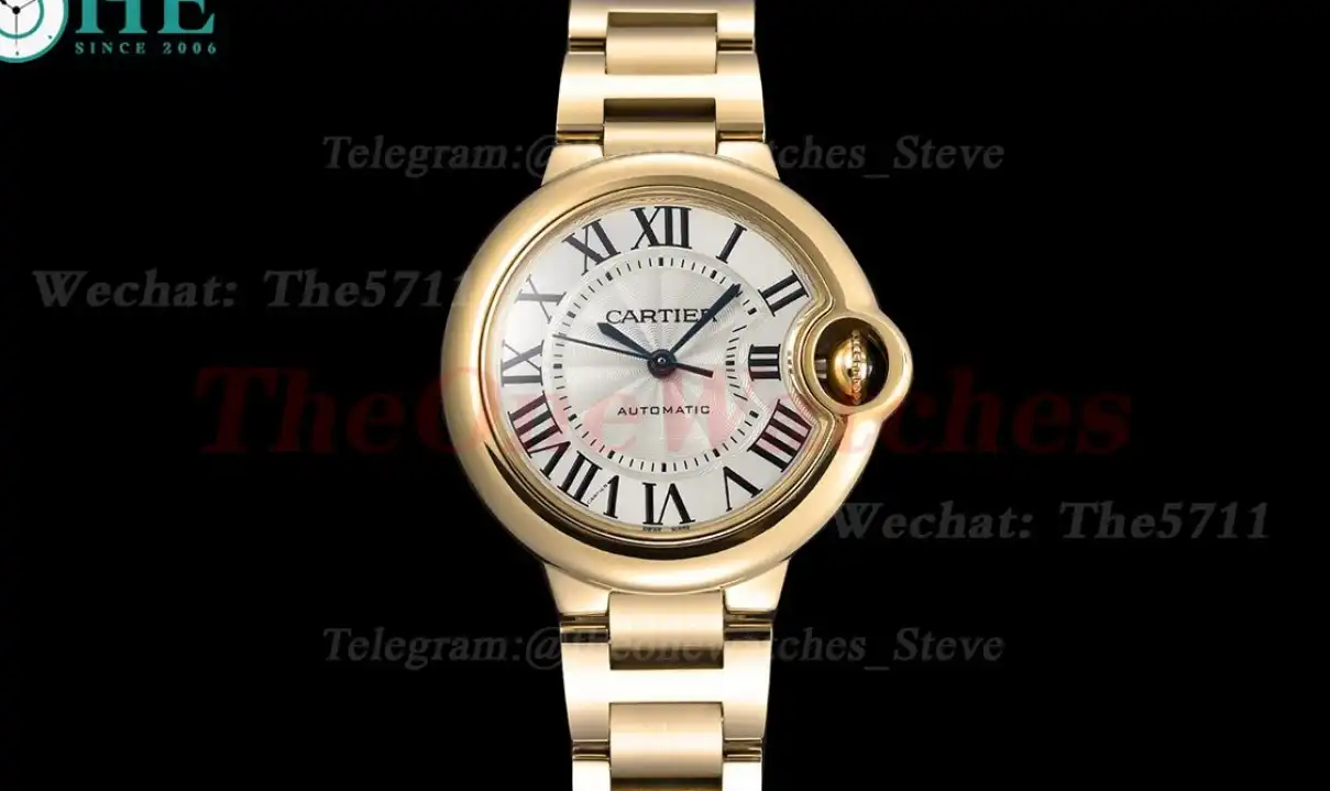 Ballon Bleu De Cartier 33mm YG YG White Rmn Oyster GDF NH05