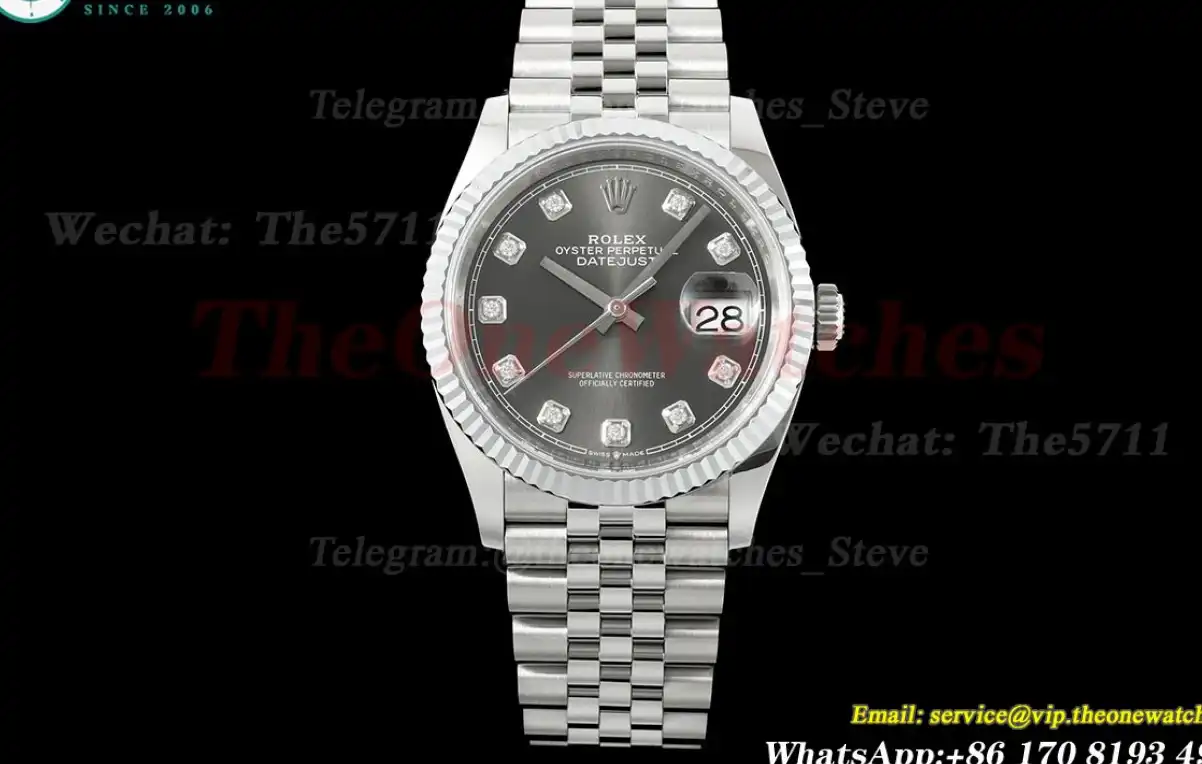 Datejust 126234 36mm Jub SS SS Grey Dia JQF VR3235