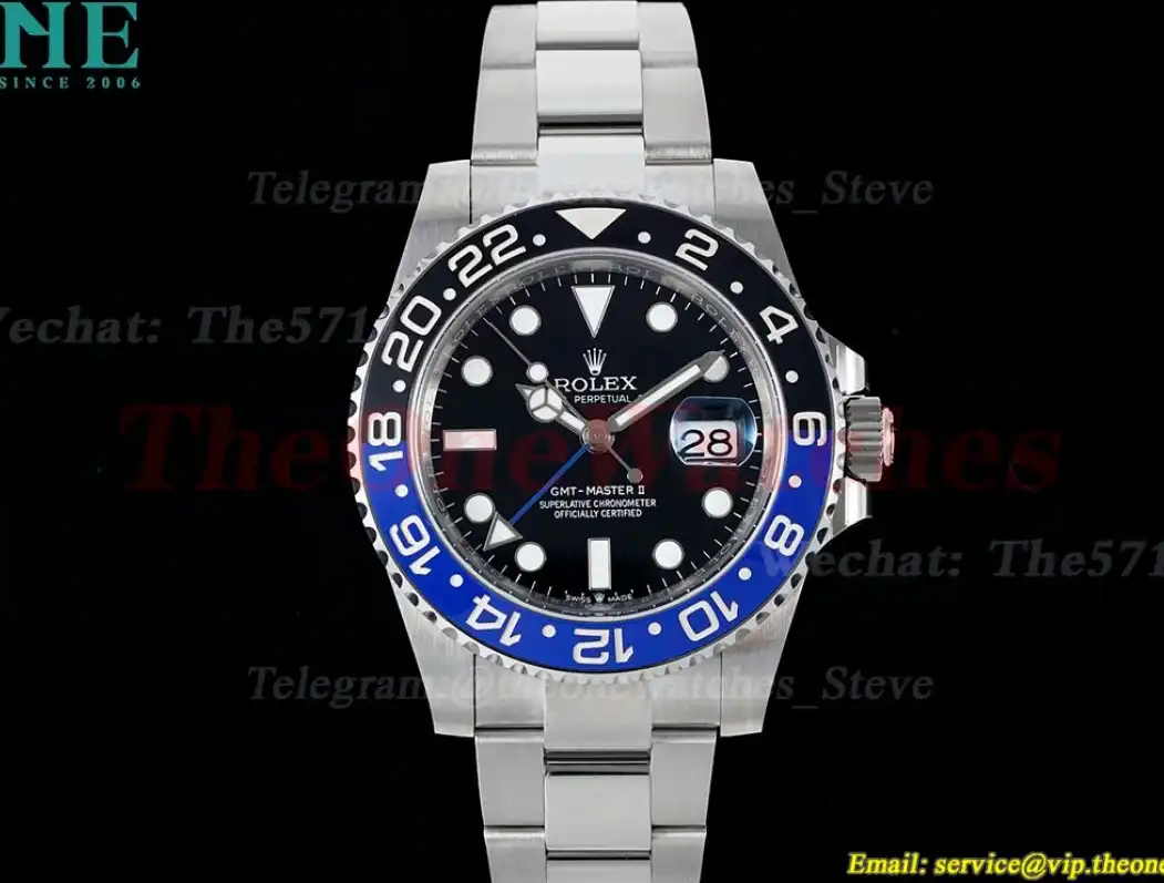 GMT Master II 126710 Batman Oys 40mm SS SS Black Dial EWEF VR3285