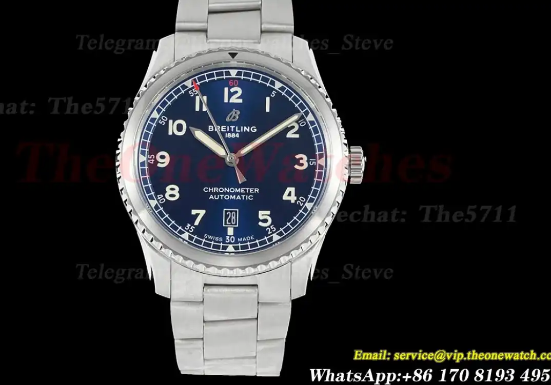 Aviator 8 41mm SS SS Blue Dial TF A2824