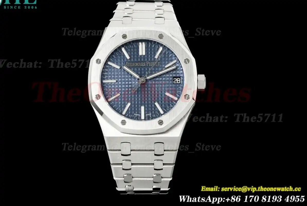 Royal Oak 15510 50th 41mm SS SS Blue Dial TKF A4302 Super Clone