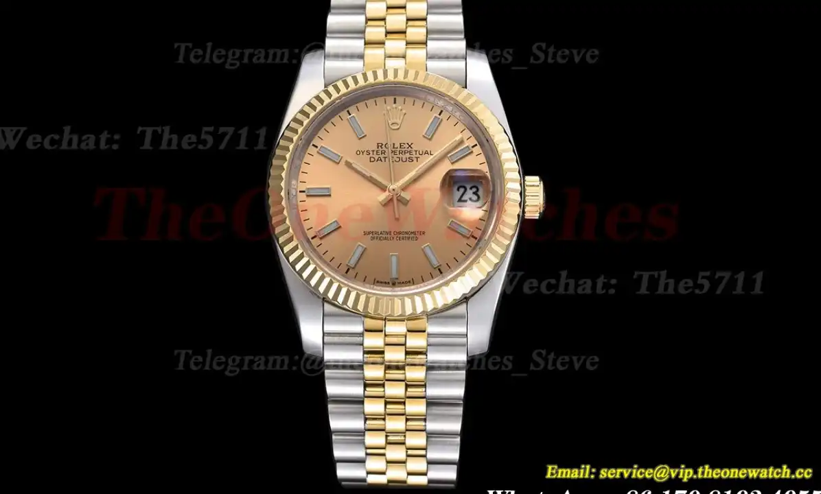 Datejust 126233 36mm Jub SS YG Rose Gold Dial Stk GDF MY8215