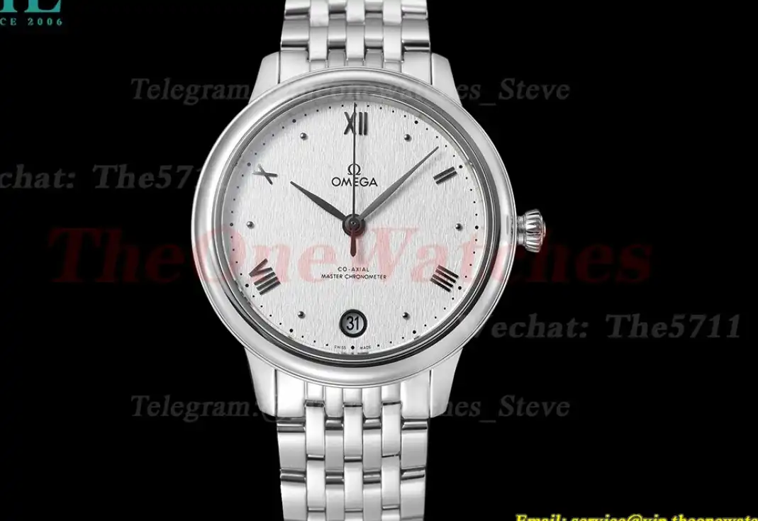 De Ville Prestige Ladies 34mm SS SS White Dial VSF A8800