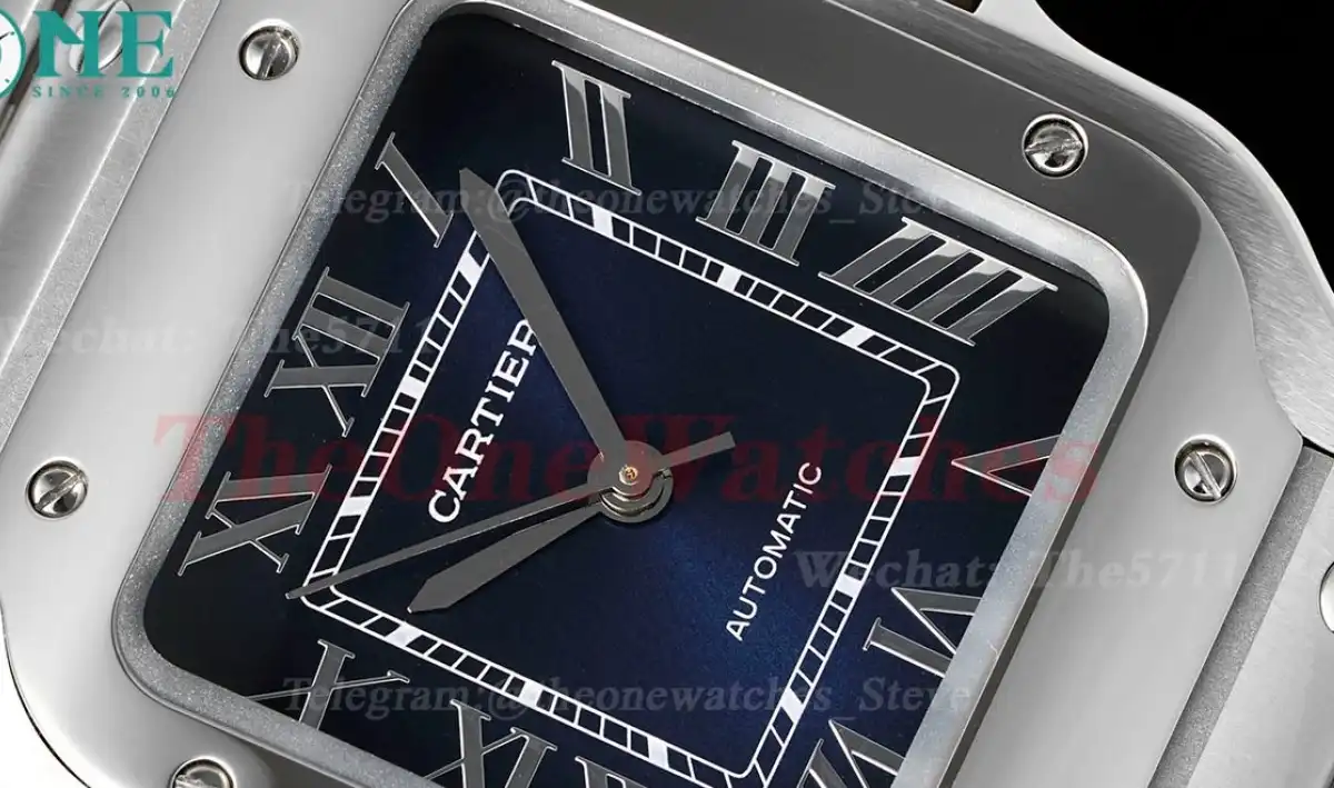 Santos De Cartier 35mm SS SS Blue Dial AF MY9015