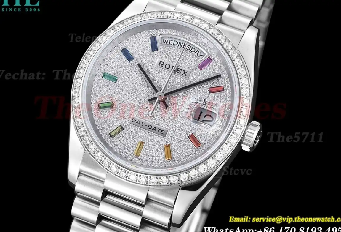 DayDate 36mm SS SS Dia Pres Diamond Dial RAF A2836