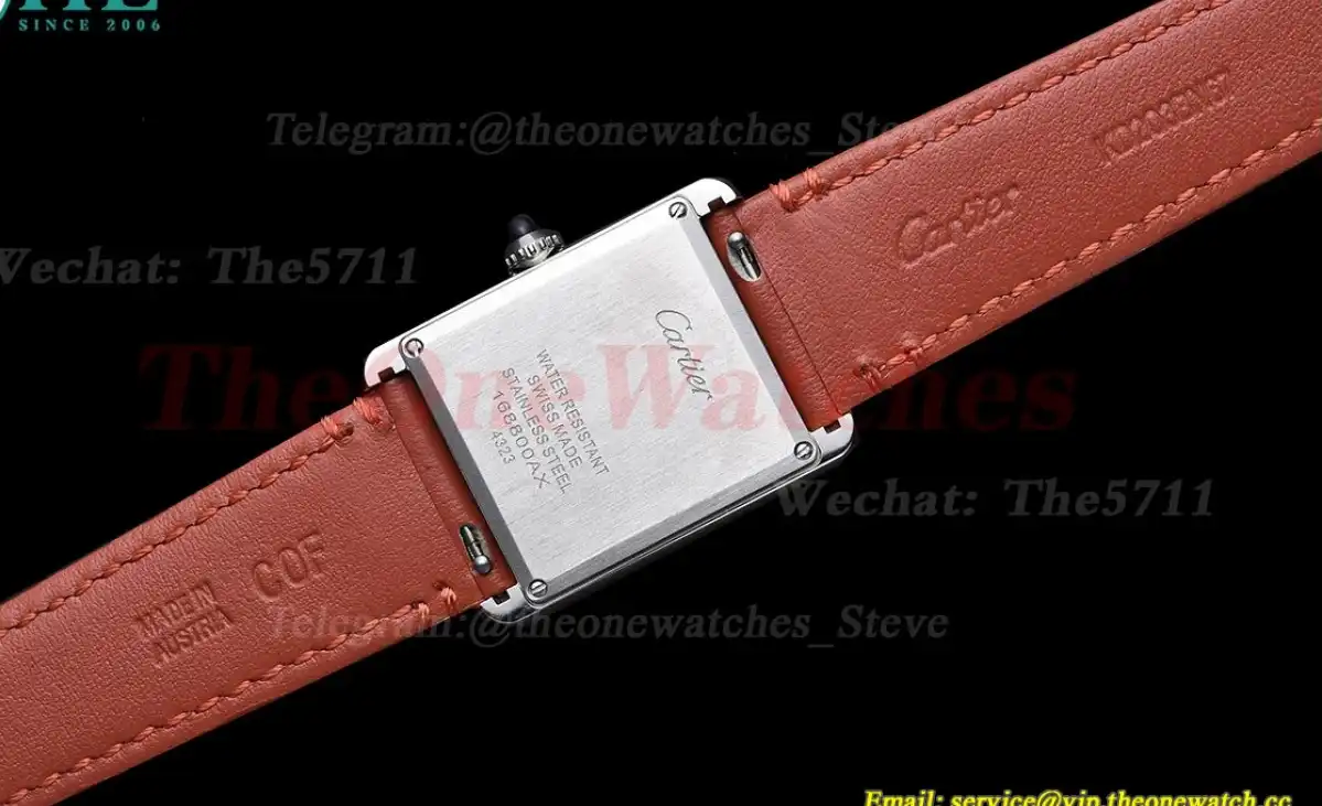 Tank Must Diamond Bezel On Red Satin Strap K11F Quartz