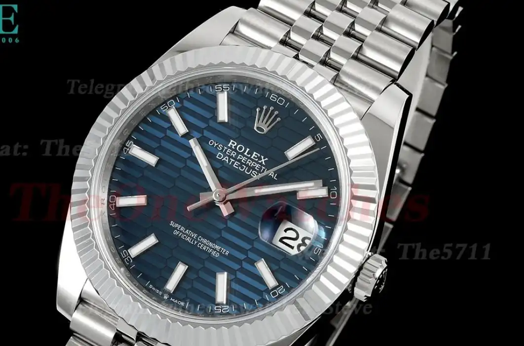 Datejust 126334 41mm Jub SS SS Blue Textured Dial JQF VR3235