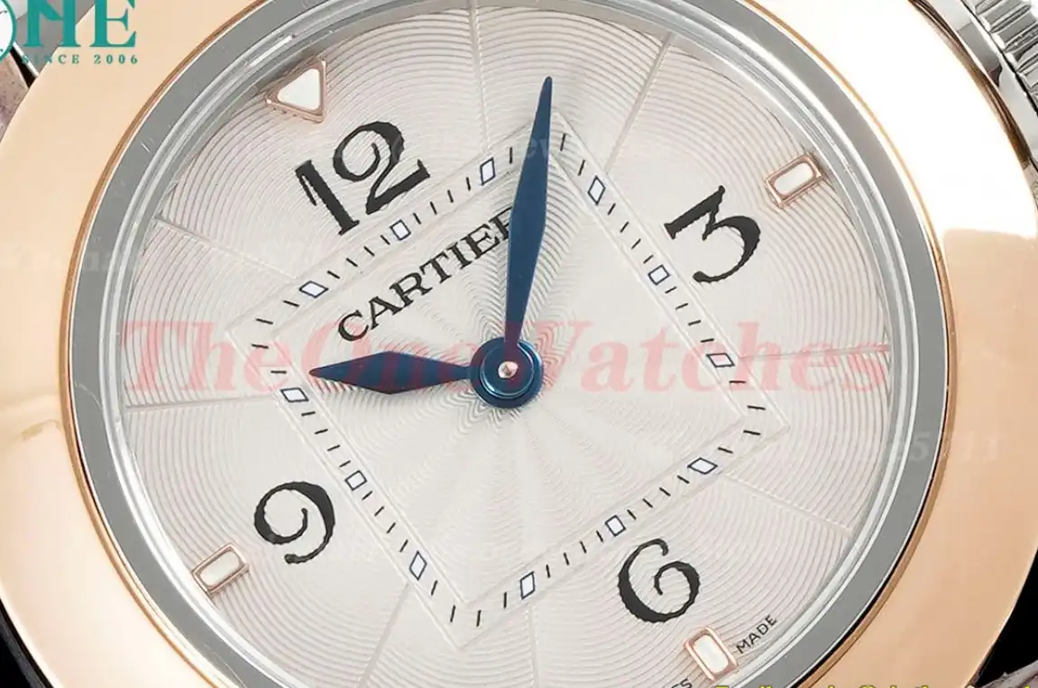 Pasha De Cartier Ladies 30mm Grey RG SS LE White Dial AF Quartz