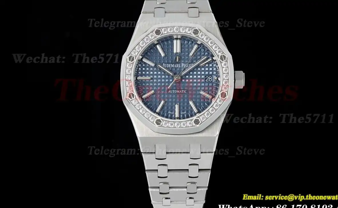 Royal Oak 15451 37mm Dia SS SS Blue Dial IPF SA3120 Super Clone